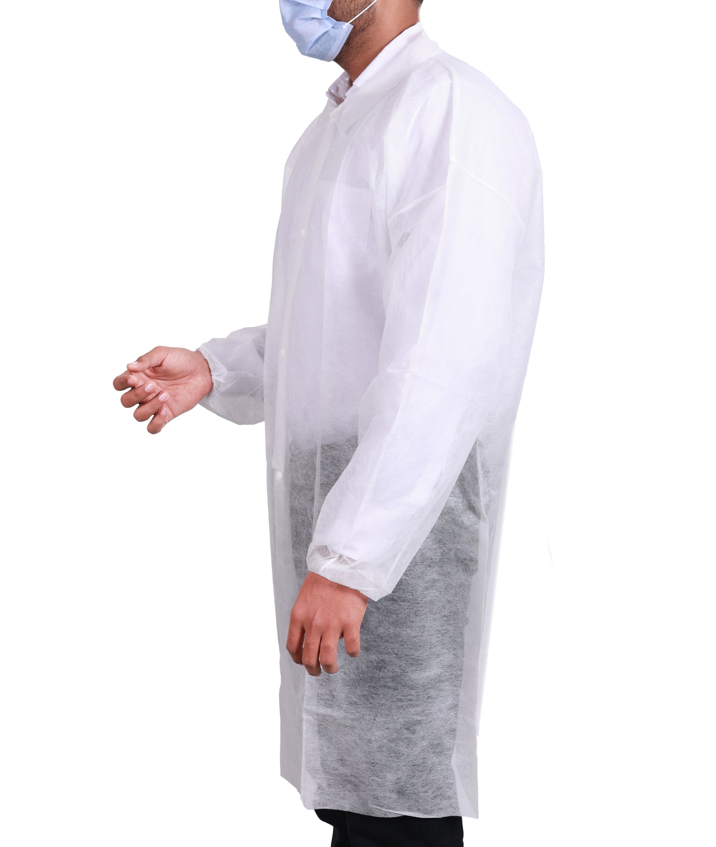 Lab Coat Universal Size White, 50 Count