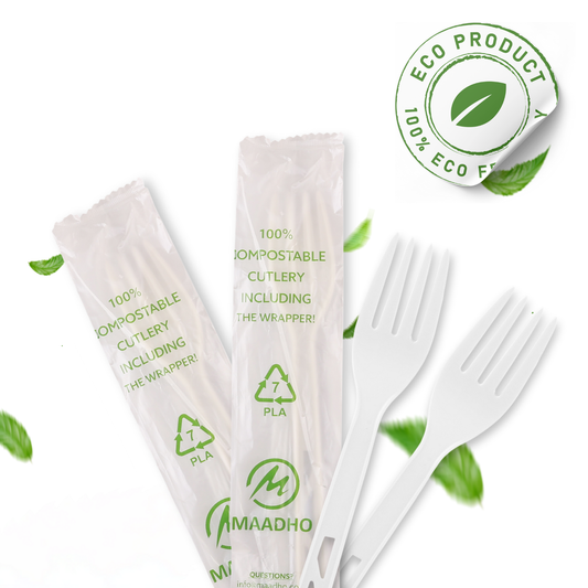 Individually Wrapped Biodegradable Fork, 1000 Count