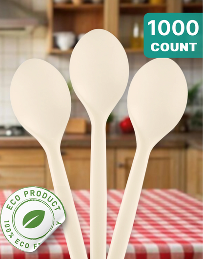 Plant Starch Hybrid Spoon, 1000 Count