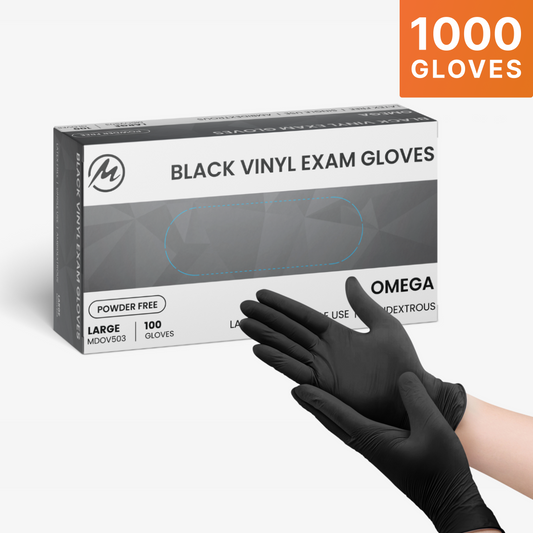 Black Nitrile Gloves, 1000 Count