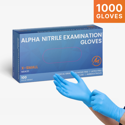 Blue Nitrile Gloves, 1000 Count (10 Boxes of 100)