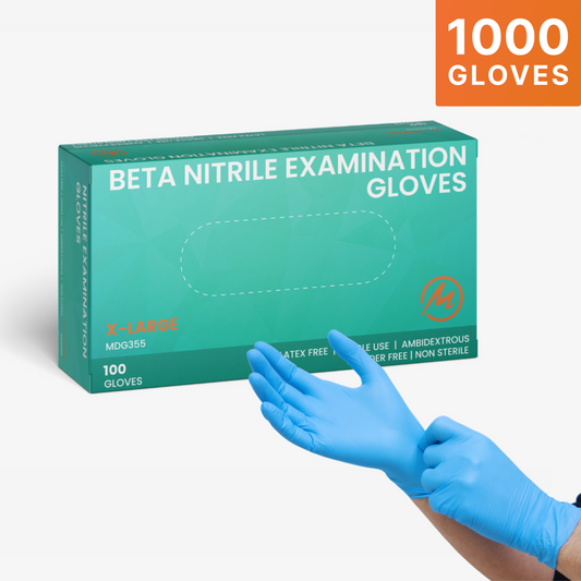 Blue Nitrile Gloves, 1000 Count