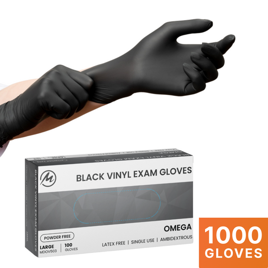 Black Nitrile Gloves, 1000 Count